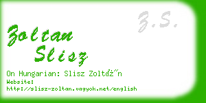 zoltan slisz business card